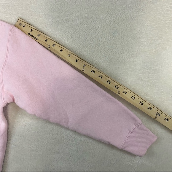 Disney Store Tinkerbell Girl Pink Embroidered Sweatshirt Pullover Size L 10/12 - Picture 7 of 7